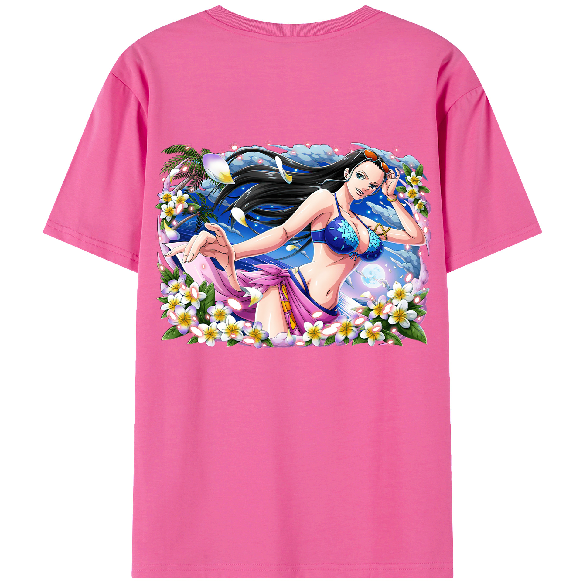 ワンピース ニコ・ロビン ONE PIECE Nico Robin レディース半袖Tシャツ(バックプリント)